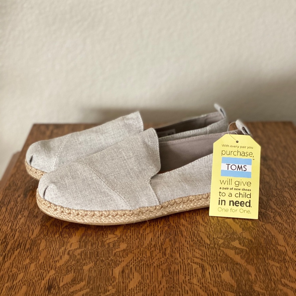TOMS Women’s Grey Deconstructed Alpargata Flat